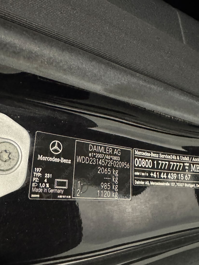 2014 Mercedes SL 350 Convertible Coupé Chassis no. WDD2462012J237950 Engine no. unable to ... - 2