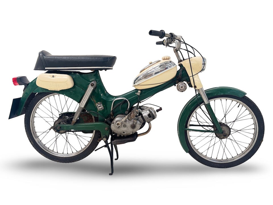 1973 Puch 49cc MS50D Moped Frame no. 7825340 Engine no. 7825340: 1973 Puch 49cc MS50D Moped Registration no. XST 108L Frame no. 7825340 Engine no. 7825340 Yet another motorcycle manufacturer with its roots in the bicycle industry, the Austrian firm of Puch built it