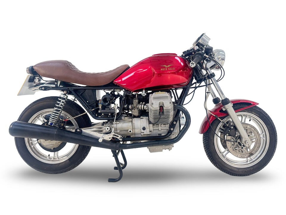 1985 Moto Guzzi V65 Lario Frame no. *BT*11301* Engine no. *BT*000264*: 1985 Moto Guzzi V65 Lario Registration no. B41 FGT Frame no. *BT*11301* Engine no. *BT*000264* Moto Guzzi's long-running, 90-degree, v-twin engine layout was retained for a new range of Lino Tonti-des