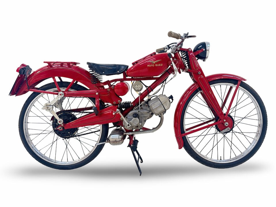 1955 Moto Guzzi Cardellino 65 Frame no. *CDL73* Engine no. *CDL73*: 1955 Moto Guzzi Cardellino 65 Registration no. 734 UYU Frame no. *CDL73* Engine no. *CDL73* A development of the immensely successful Motoleggera, the Cardellino (goldfinch) first appeared at the Mila