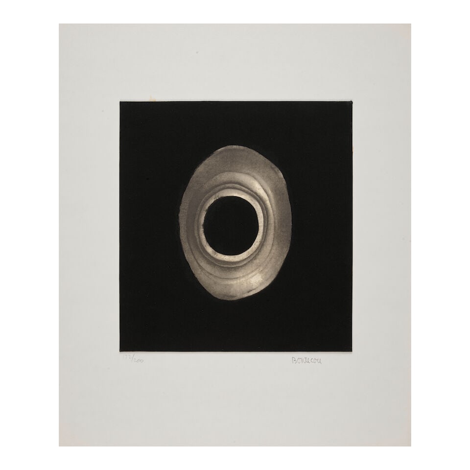 Lee Bontecou (1931-2022); Untitled, from Ten from Leo Castelli;: Lee Bontecou (1931-2022) Untitled, from Ten from Leo Castelli, 1967 Screenprint on muslin on board (as issued), signed in pencil and numbered 172/200 (there were also 25 lettered proofs A-Y), with the
