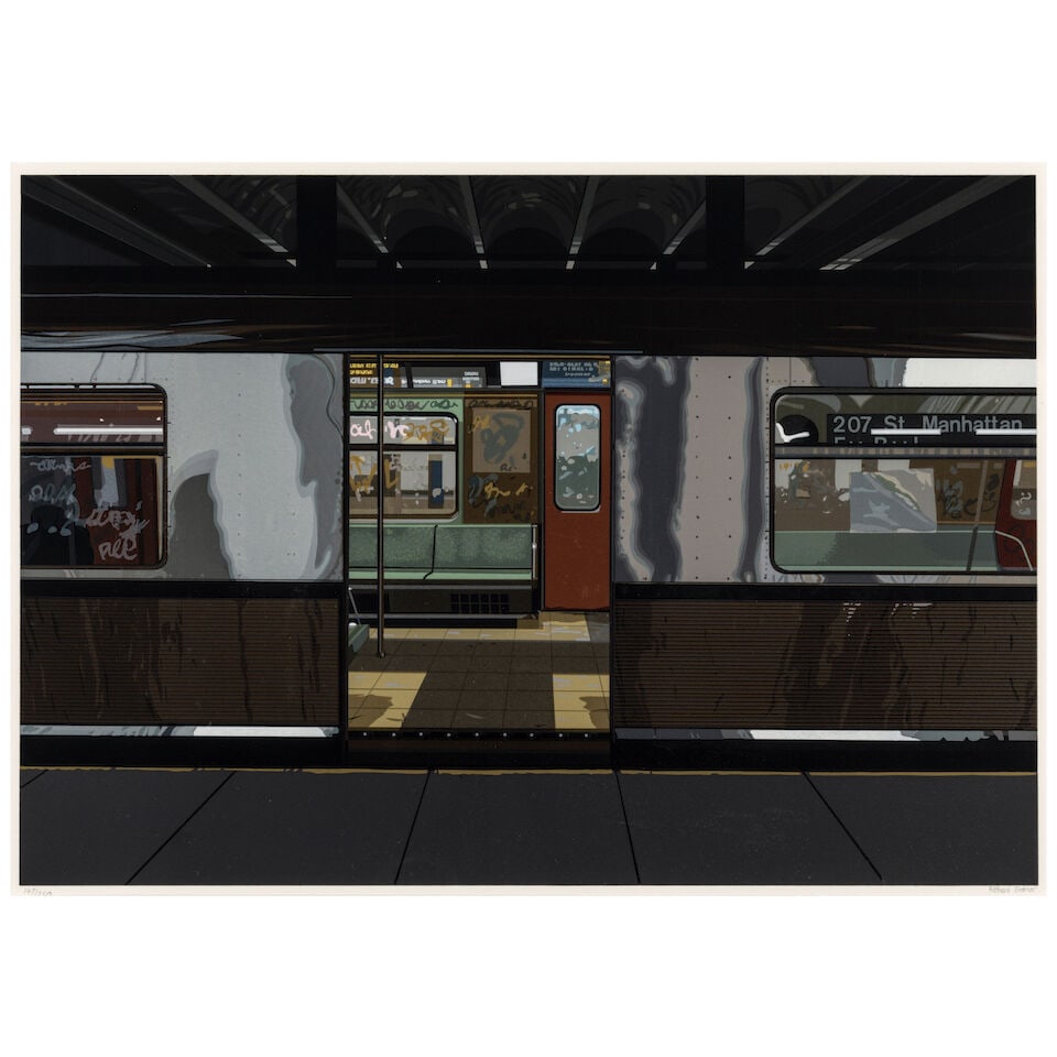 Richard Estes (born 1932); Five plates, from Urban Landscapes III;: Richard Estes (born 1932) Five plates, from Urban Landscapes III, 1981 A group of 5 screenprints in colors on Fabriano Cottone paper, each signed in pencil and numbered 147/250 (3), 176/250, 49/250 re