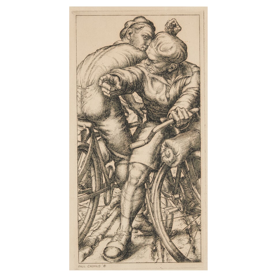 Paul Cadmus (1904-1999); Going South;: Paul Cadmus (1904-1999) Going South (Johnson 76), 1934 Etching on wove paper, Johnson's second state (of two), signed within the plate, from the unlimited edition published by American Artists Group,