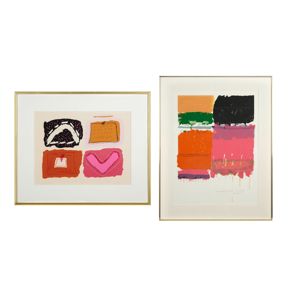 Ida Kohlmeyer (1912-1997); Two Totems in Gay Colors; Four for the CAC (2 works); (1 of 3)