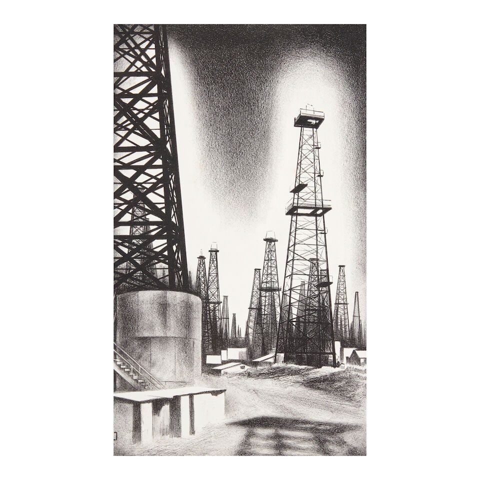 Louis Lozowick (1892-1973); Oil Country; (1 of 2)