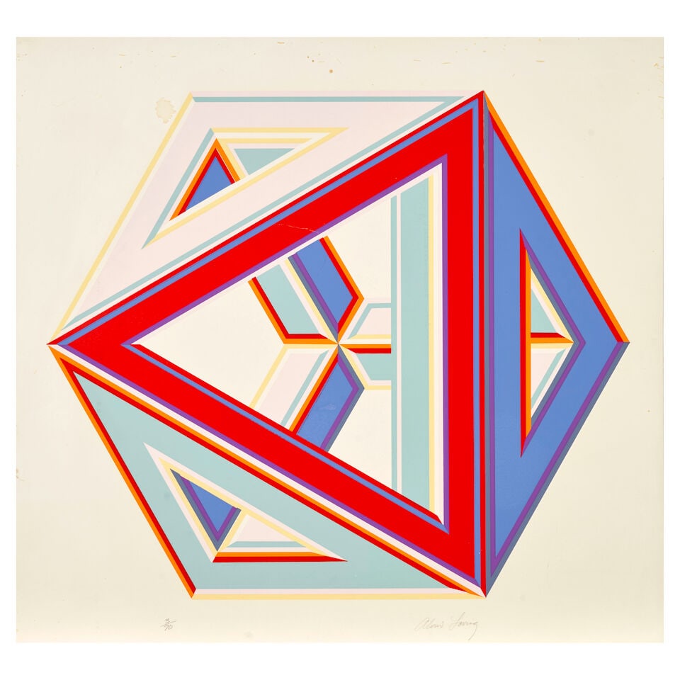 Al Loving (American, 1935-2005); Triangular Cube; (1 of 3)