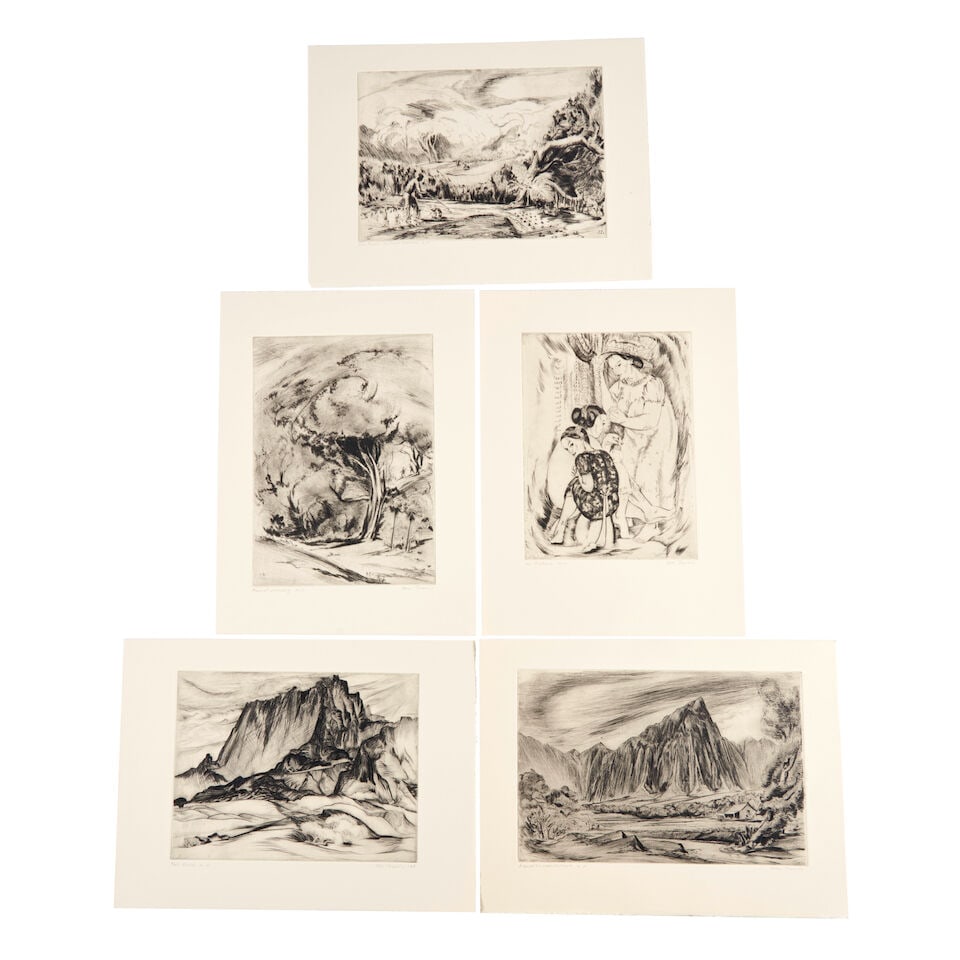 Ben (Robert Benjamin) Norris (1910-2006); Lei Makers; Pali Road; Forest Opening; Kanehoe Landsca... (1 of 6)