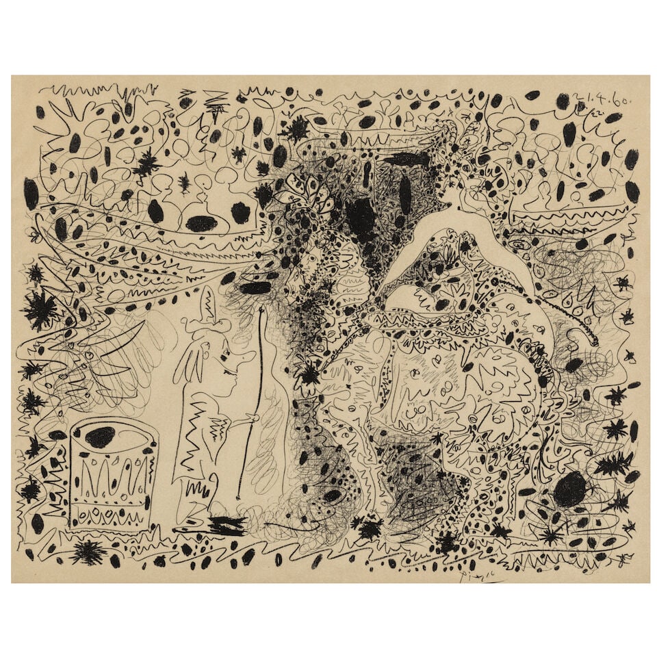 Pablo Picasso (1881-1973); L'Écuyère (The Horsewoman);: Pablo Picasso (1881-1973) L'Écuyère (The Horsewoman) (Bloch 999, Mourlot 333), 1960 Lithograph on wove paper, with artist's printed signature, from the edition of 1000 (there was also a sign