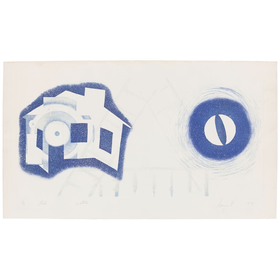 James Rosenquist (1933-2017); Tide (2nd State);: James Rosenquist (1933-2017) Tide (2nd State) (Glenn 171A), 1979 Etching in blue on wove paper, signed and dated in pencil, titled, and numbered 45/78, published by Multiples, Inc., New York, printed