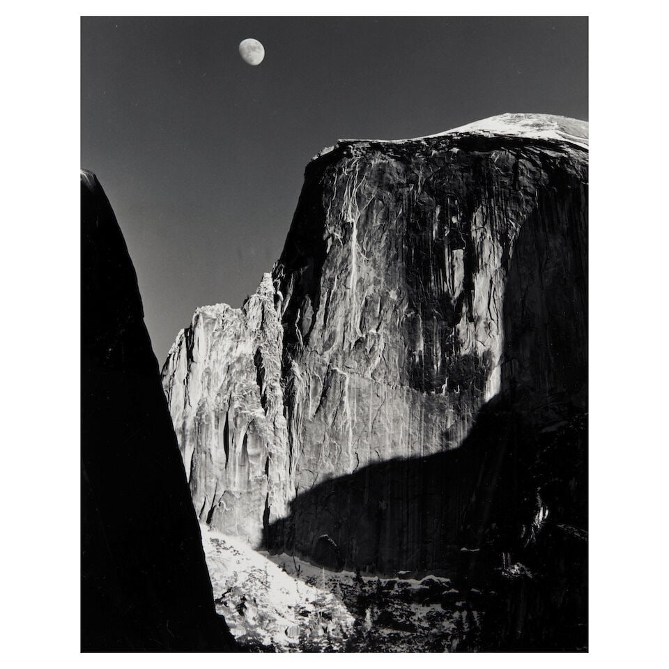 Ansel Adams (1902-1984); Moon and Half Dome, Yosemite National Park, California; (1 of 1)