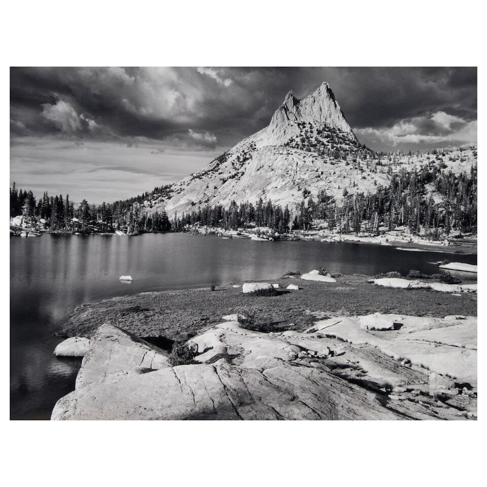 Ansel Adams (1902-1984); Cathedral Peak and Lake, Yosemite National Park, California; (1 of 2)