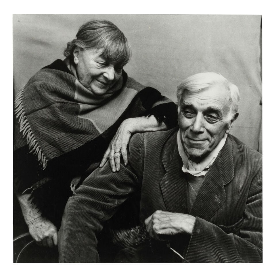 Richard Avedon (1923-2004); 'Georges Braque and his wife Augustine 1.27.59';: Richard Avedon (1923-2004) 'Georges Braque and his wife Augustine 1.27.59', 1959 Gelatin silver print; signed in the black image border with a stylus, signed, titled, dated, editioned '4/16,' and anno