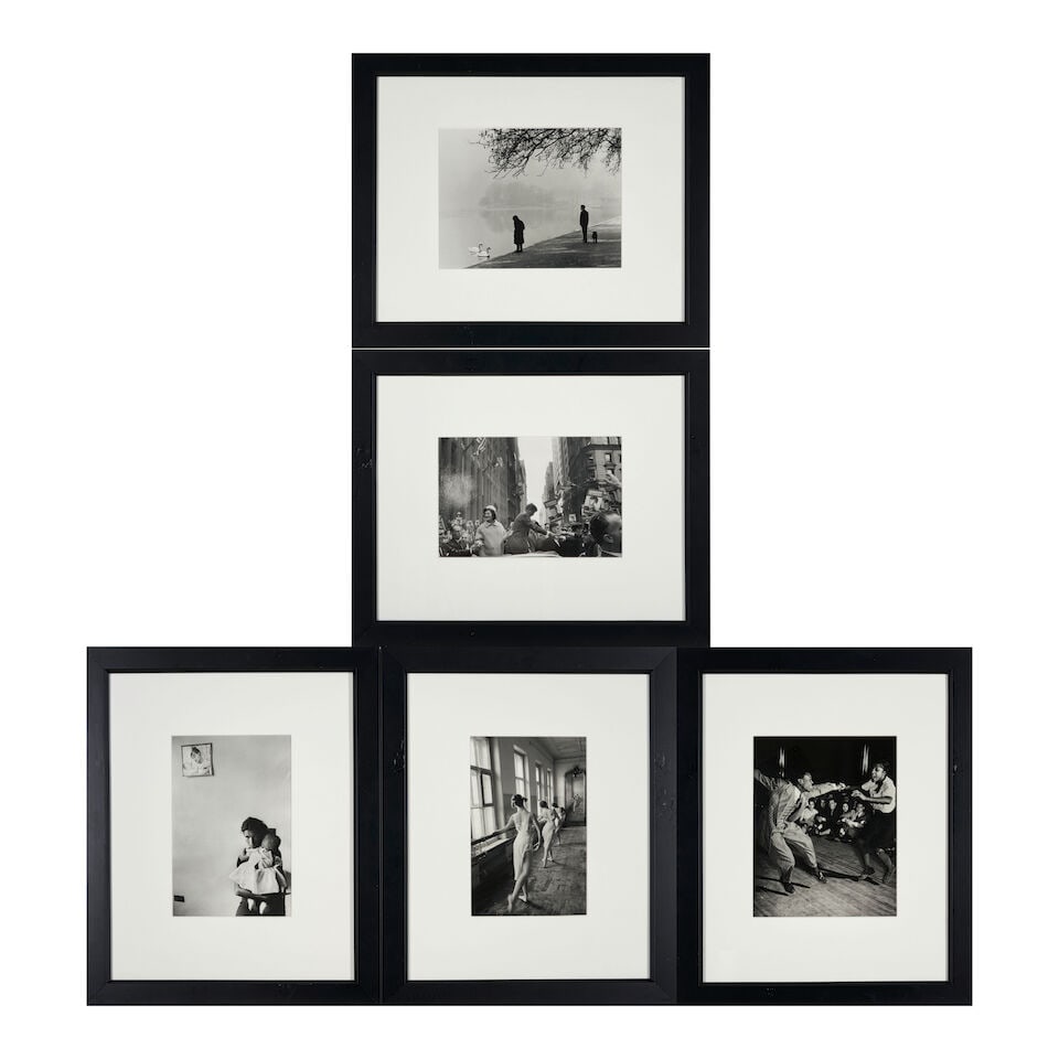 Cornell Capa (1918-2008); International Center of Photography 30th Anniversary Print Portfolio;: Cornell Capa (1918-2008) International Center of Photography 30th Anniversary Print Portfolio, 1939-73 The complete portfolio comprising five gelatin silver prints, printed 2004; with the photographer