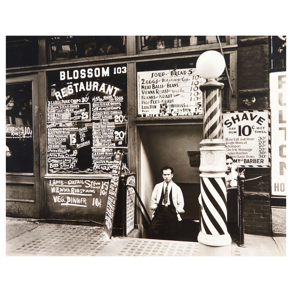 Berenice Abbott (1898-1991); Blossom Restaurant, 103 Bowery, Manhattan; (1 of 2)