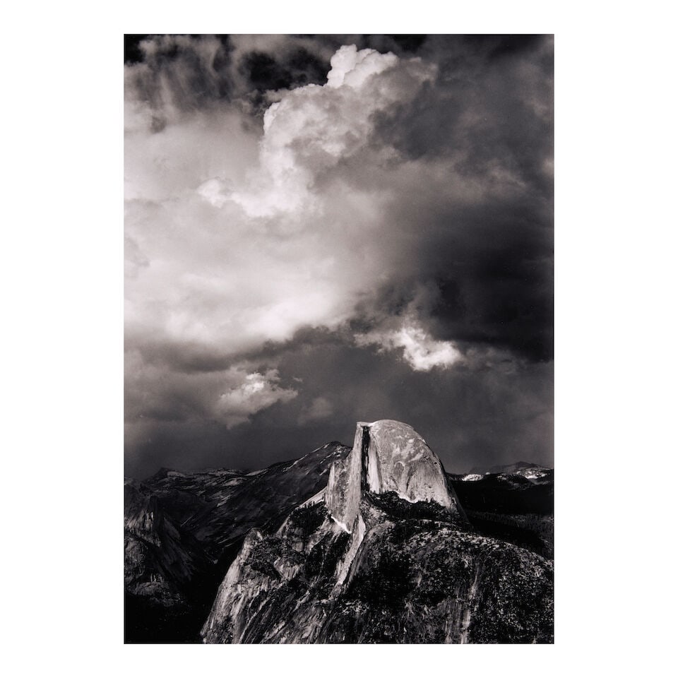 Ansel Adams (1902-1984); Half Dome from Glacier Point, Thunderstorm, Yosemite National Park, Cal... (1 of 2)