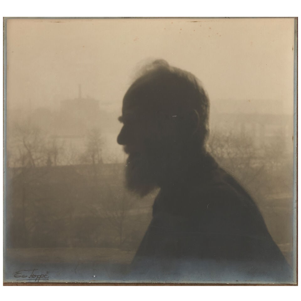 Emil Otto Hoppé (1878-1972); 'G. B. Shaw' (George Bernard Shaw);: Emil Otto Hoppé (1878-1972) 'G. B. Shaw' (George Bernard Shaw), c. 1920 Gelatin silver print; signed in ink on the image, titled in ink and the photographer's '7 Cromwell Place' studio label, num