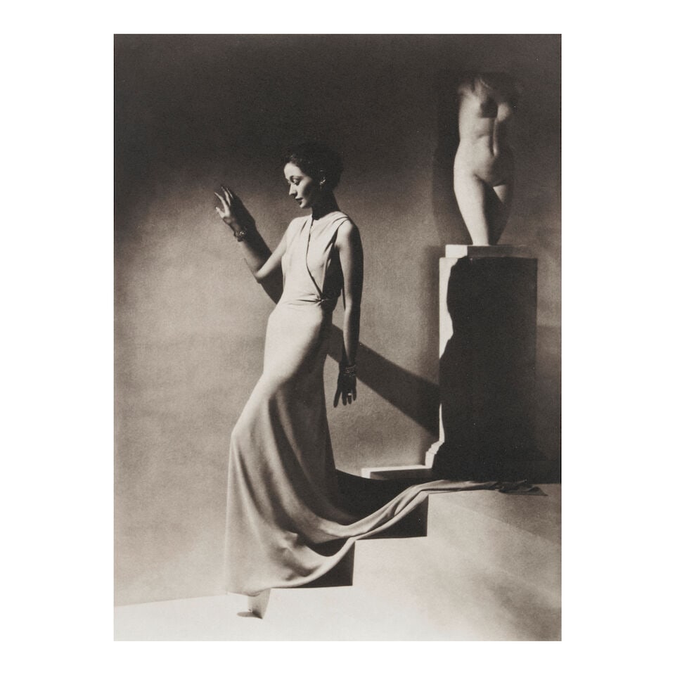 George Hoyningen-Huene (1900-1968); Toto Koopman, Evening Dress by Augusta Bernard, Paris; (1 of 2)