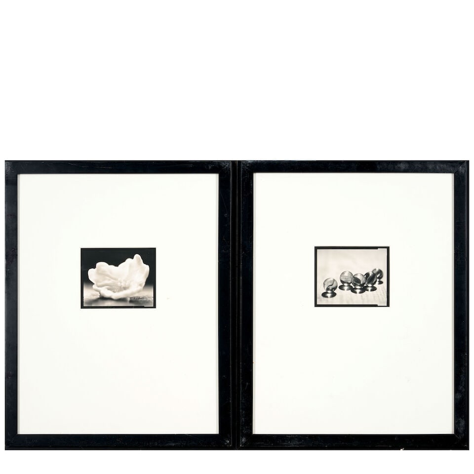 Michael Kenna (born 1953); Selected Images ('Hannah's Beeswax Flower' and 'Games in the Sun');: Michael Kenna (born 1953) Selected Images ('Hannah's Beeswax Flower' and 'Games in the Sun'), 1995-97 Two sepia-toned gelatin silver prints, printed 1997-1998; each signed, dated, and respectively edi