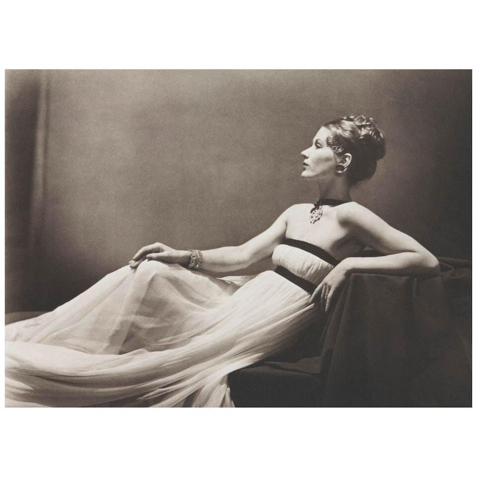 George Hoyningen-Huene (1900-1968); Lisa Fonssagrives, Evening Dress by Vionnet, Paris; (1 of 2)