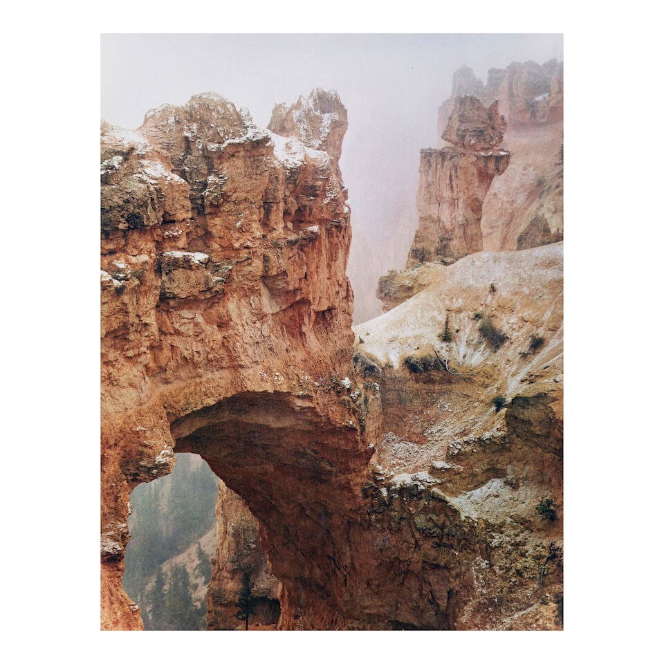 Eliot Porter (1901-1990); Natural Arch, Bryce Canyon National Park, Utah, from Western Landscapes;: Eliot Porter (1901-1990) Natural Arch, Bryce Canyon National Park, Utah, from Western Landscapes, 1975 Dye transfer print, printed 1988; signed 'Eliot Porter' in pencil on the mount, titled and annota