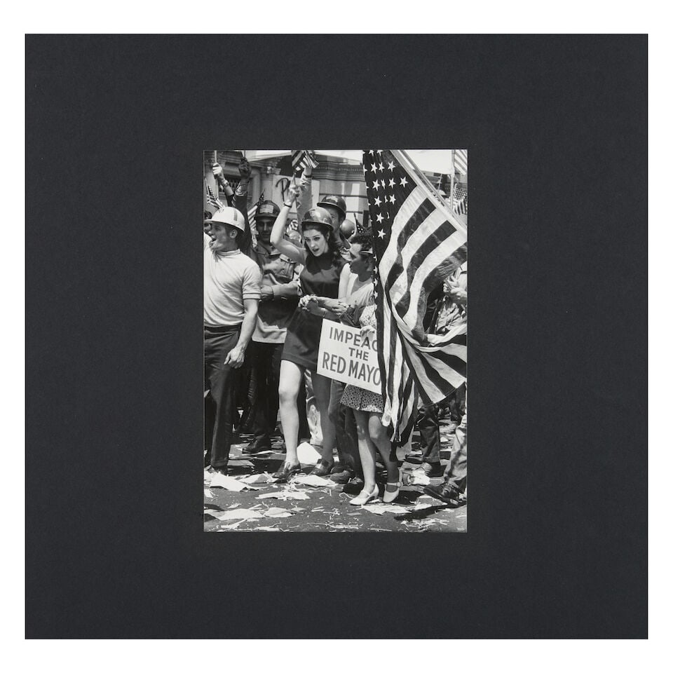 W. Eugene Smith (1918-1978); Impeach the Red Mayor (Hard Hat Riot against Government War Policy);: W. Eugene Smith (1918-1978) Impeach the Red Mayor (Hard Hat Riot against Government War Policy), 1969 Gelatin silver print, printed before 1978; the photographer's copyright/credit, reproduction right
