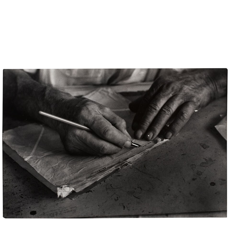 W. Eugene Smith (1918-1978); Schweitzer's Hands (from 'Man of Mercy');: W. Eugene Smith (1918-1978) Schweitzer's Hands (from 'Man of Mercy'), 1954 Gelatin silver print, printed before 1978; the photographer's estate stamp on the verso. 9 5/8 x 13 1/8 in. (24.4 x 33.3 cm.)
