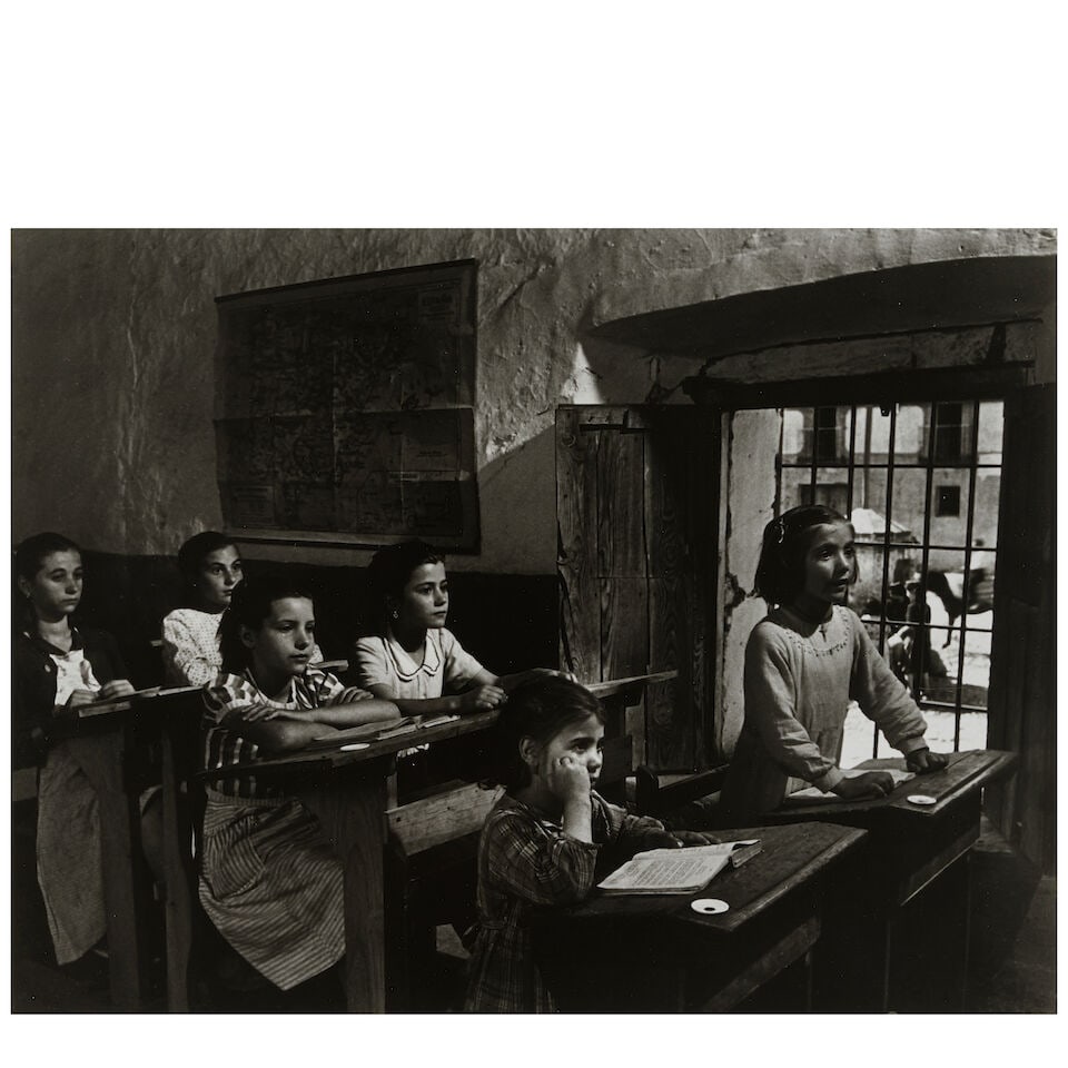 W. Eugene Smith (1918-1978); Untitled (School Children) (from 'Spanish Village');: W. Eugene Smith (1918-1978) Untitled (School Children) (from 'Spanish Village'), 1950 Gelatin silver print; signed with a stylus on the image. 10 1/8 x 13 3/8 in. (25.7 x 34 cm.) sheet 16 1/2 x 20 in.