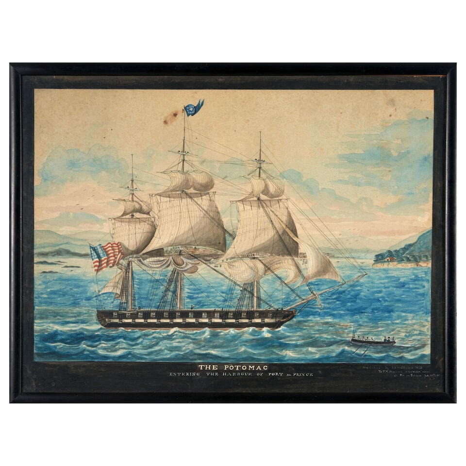 American School The Potomac Entering the Harbour of Port au Prince, c. 1834 (1 of 3)