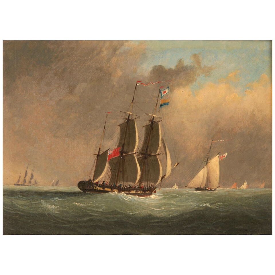 Nicholas Matthew Condy (British, 1818-1851) British Man-O-War, Yachts and Other Shipping Offshor... (1 of 4)