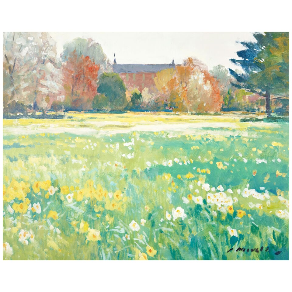 Charles J. Movalli (1945-2016) Daffodils 24 x 30 in. (60.9 x 76.2 cm.): Charles J. Movalli (1945-2016) Daffodils signed 'C. Movalli' (lower right) and titled (on the reverse) acrylic on canvas 24 x 30 in. (60.9 x 76.2 cm.) Footnotes: Provenance Judi Rothenberg Gallery,