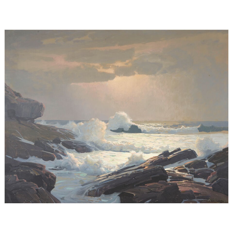 Arthur F. Maynard (1920-1991) Crashing Waves 37 x 46 in. (93.9 x 116.8 cm.) (1 of 4)