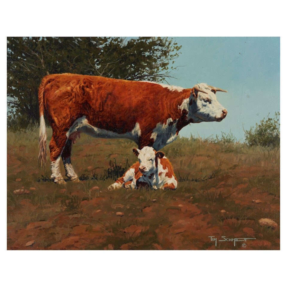 Tim Schmidt (born 1950) Stoppin' for a Rest 14 x 18 in. (35.5 x 45.7 cm.) (1 of 3)