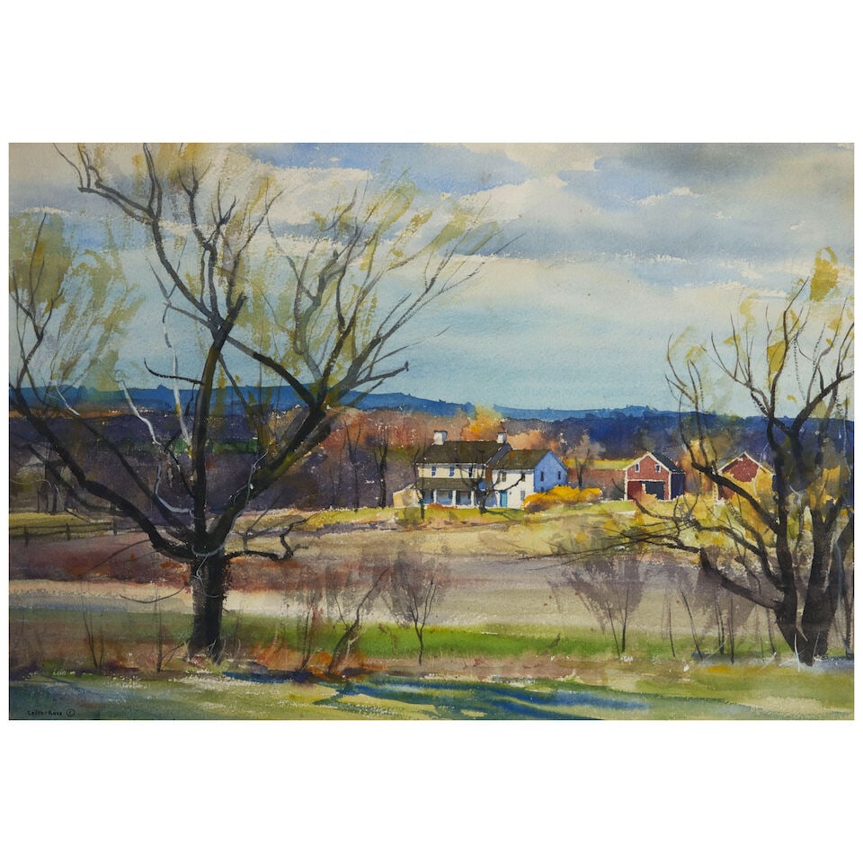 Harry Leith-Ross (1886-1973) Spring in Our Valley sheet 18 1/4 x 26 3/8 in. (46.4 x 67.0 cm.) (1 of 4)