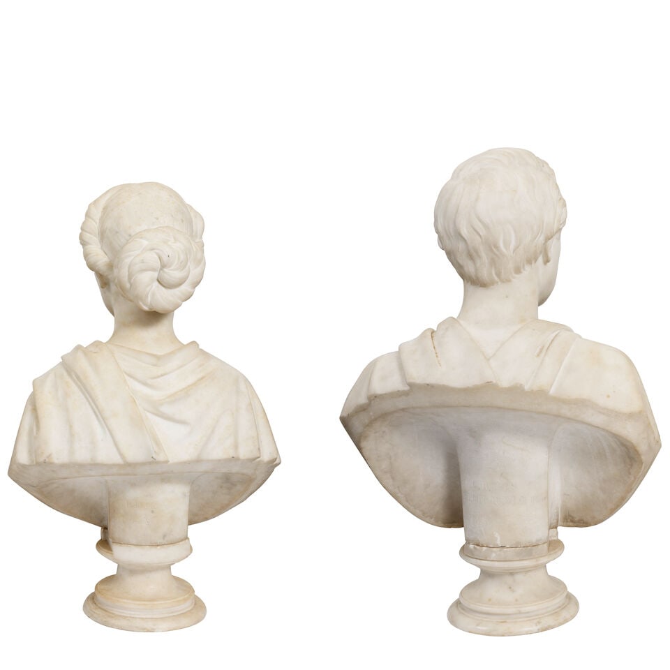Chauncey Bradley Ives (1810-1894) Mr. & Mrs. Royal Elisha Robbins: A Pair of Busts - 2