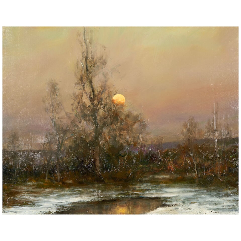 Dennis Sheehan (born 1950) Spring Thaw 16 x 20 in. (40.6 x 50.8 cm.): Dennis Sheehan (born 1950) Spring Thaw signed 'Sheehan' (lower right) and titled (on the turnover) oil on canvas 16 x 20 in. (40.6 x 50.8 cm.) Footnotes: Provenance The Lily Pad Gallery, Rhode