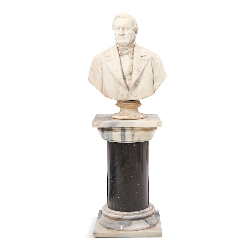 Thomas Ball (1819-1911) Portrait Bust of a Gentleman 28 in. (71.1 cm.) high (1 of 3)