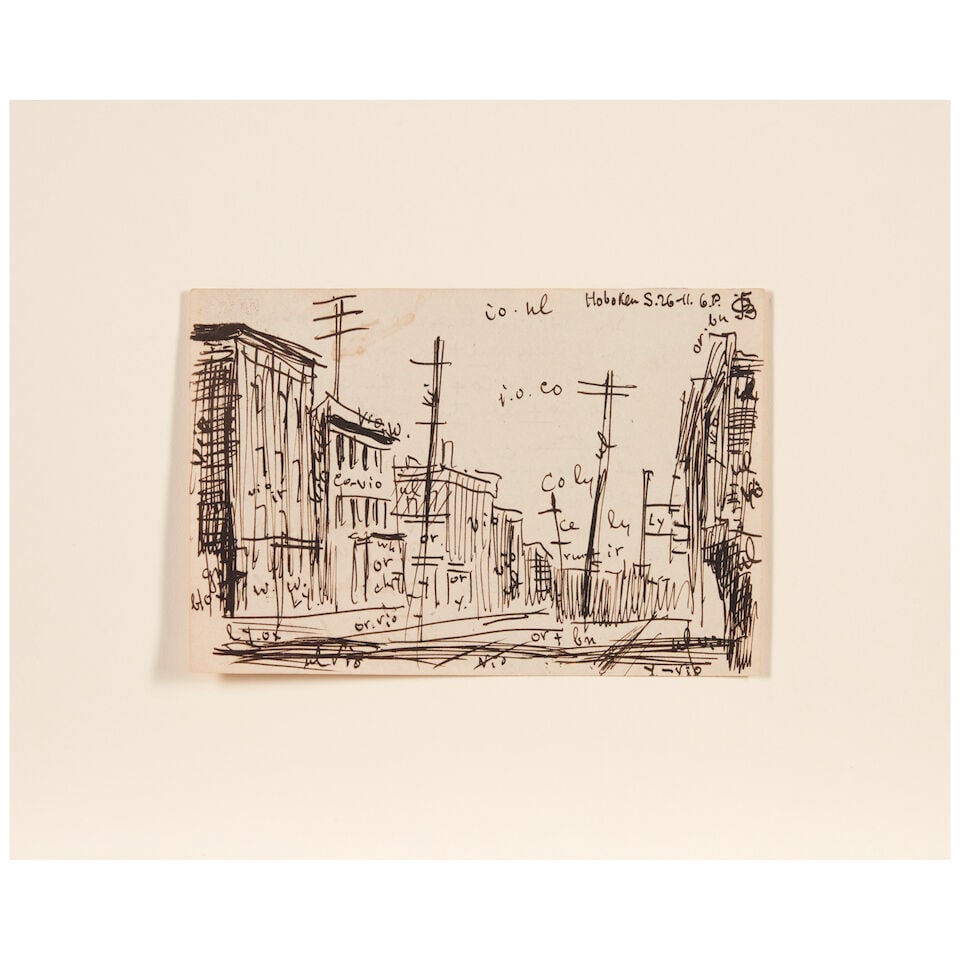 Oscar Bluemner (1867-1938) Hoboken, New Jersey sheet 4 x 6 in. (10.2 x 15.2 cm.) Executed circa&... (1 of 2)