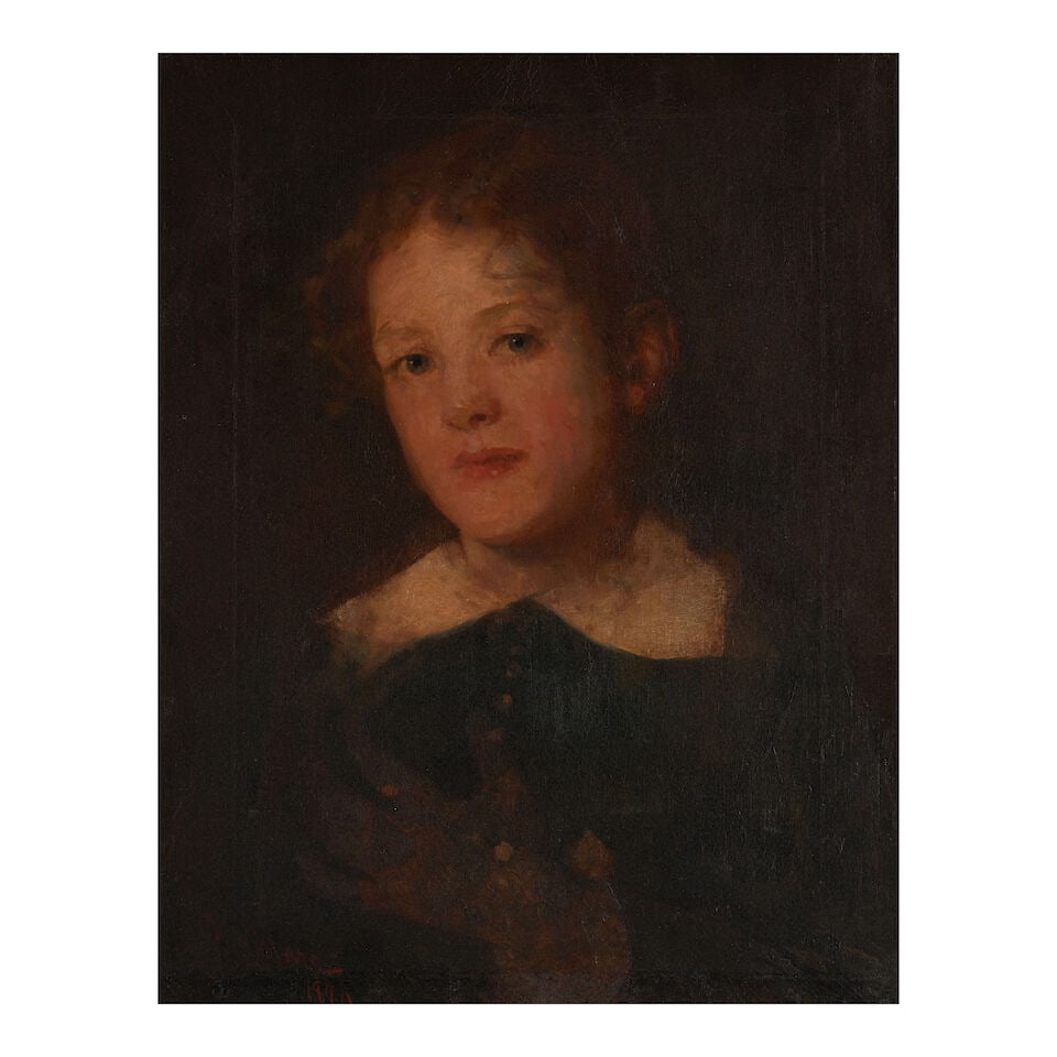 Carl von Marr (1858-1936) Portrait of Sister Selma 21 x 16 1/2 in. (53.3 x 41.9 cm.) (Painted in... (1 of 3)