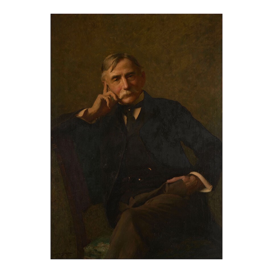 Frank Vincent Dumond (1865-1951) Portrait of Henry Barrows 35 1/4 x 25 1/4 in. (89.6 x 64.1 cm.)... (1 of 3)