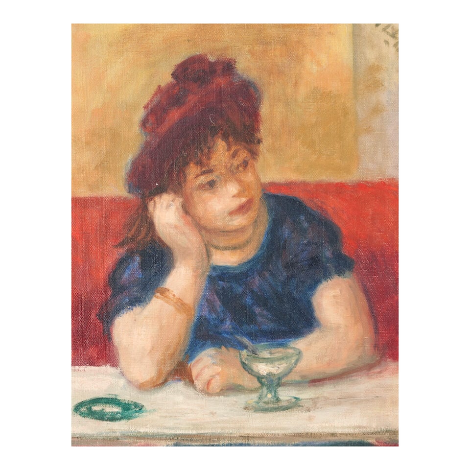 Robert Philipp (1895-1981) Waiting 14 1/4 x 11 in. (36.2 x 27.9 cm.): Robert Philipp (1895-1981) Waiting signed 'Philipp' (upper right) and signed again (on the reverse) oil on canvas 14 1/4 x 11 in. (36.2 x 27.9 cm.) Footnotes: Provenance Galerie de Cecile, Lawrence,