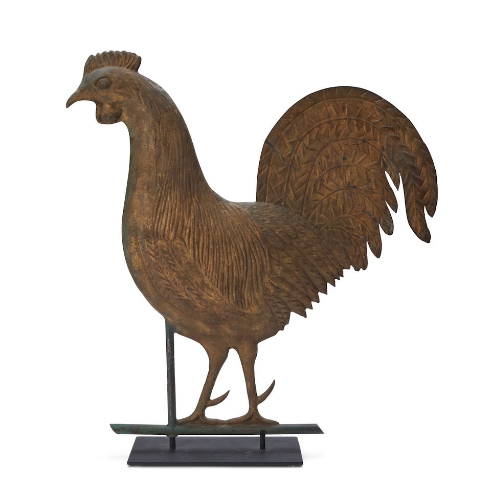 Gilt and Molded Copper Rooster Weathervane late 19th century (1 of 2)
