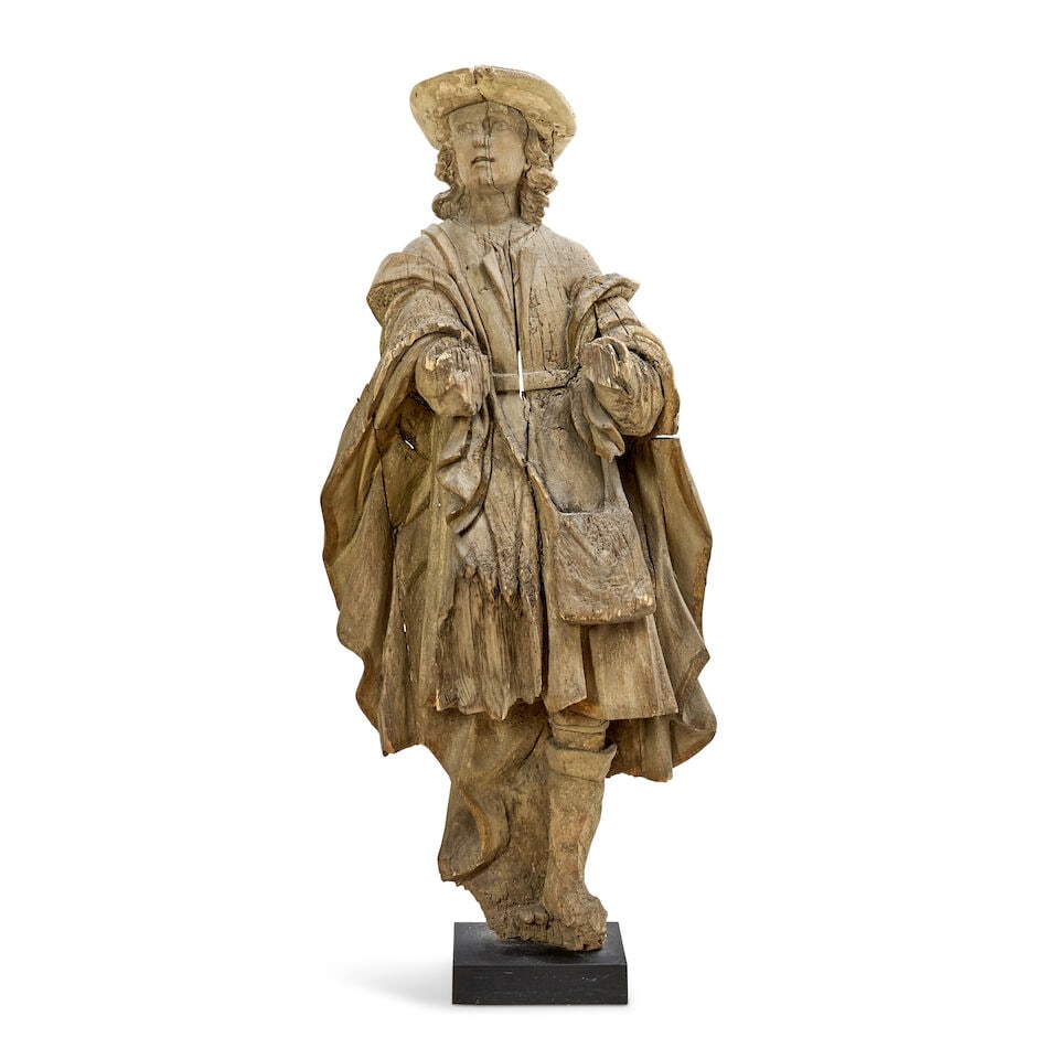 Carved Madrigal Figure Continental Europe, late 19th century (1 of 2)