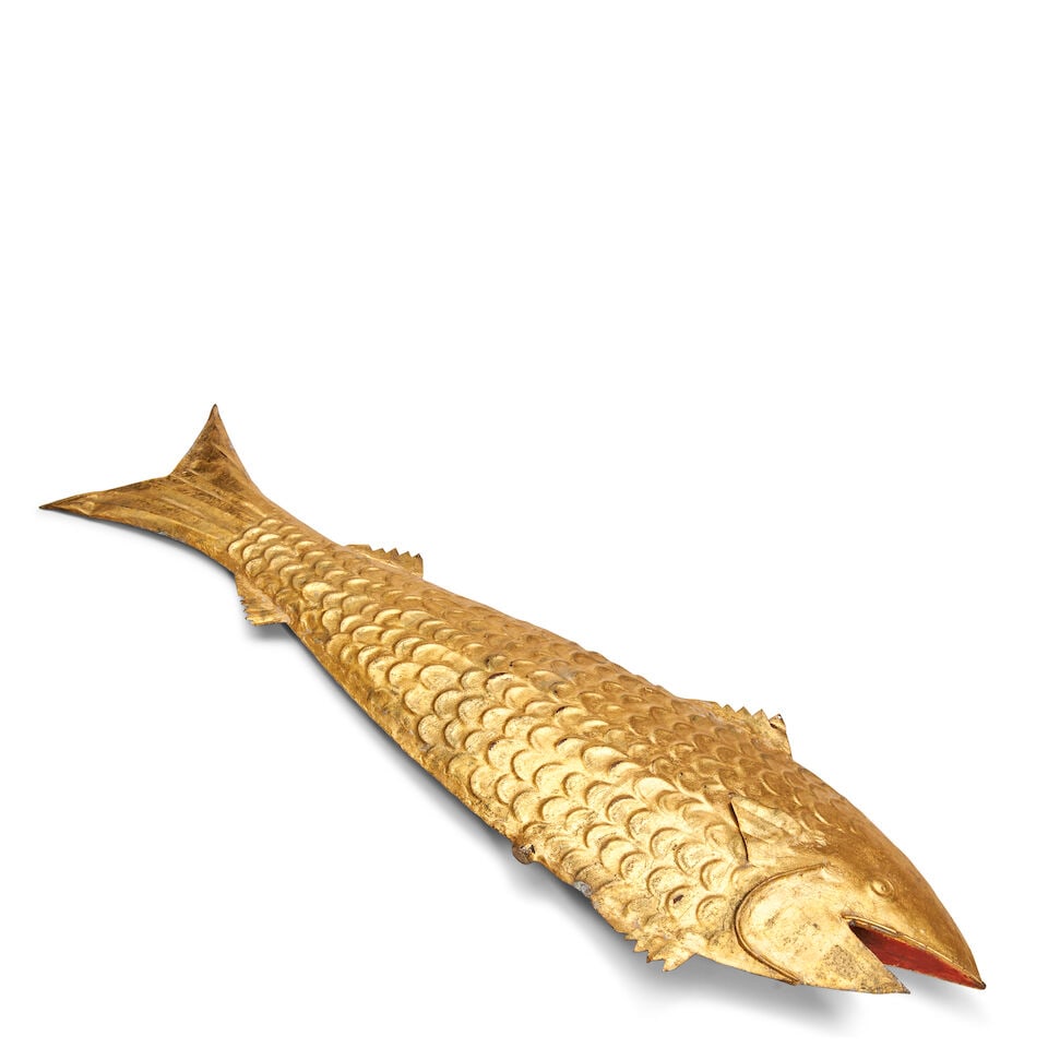 Gilt Copper Fish Weathervane United States, 20th century - 2