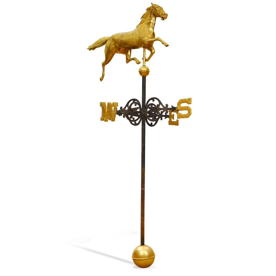 Gilt and Molded Horse Weathervane probably Congdon & Carpenter Co. (c. 1790-1977), Providence, R... (1 of 3)