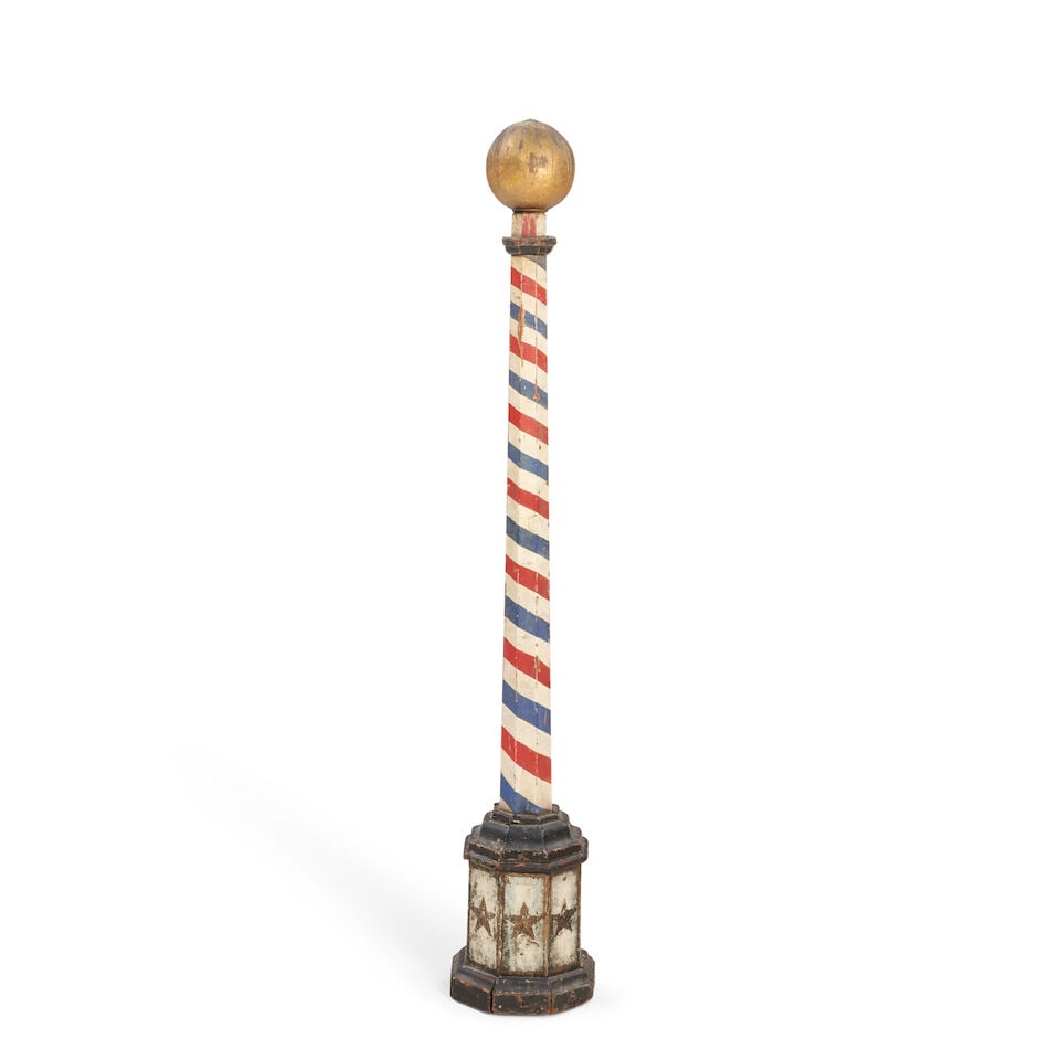 Freestanding Barber's Pole North America, early 20th century (1 of 3)