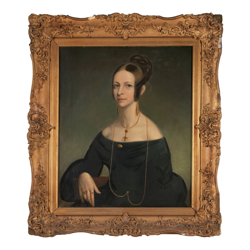 American School Portrait of a Lady, c. 1840 (1 of 3)