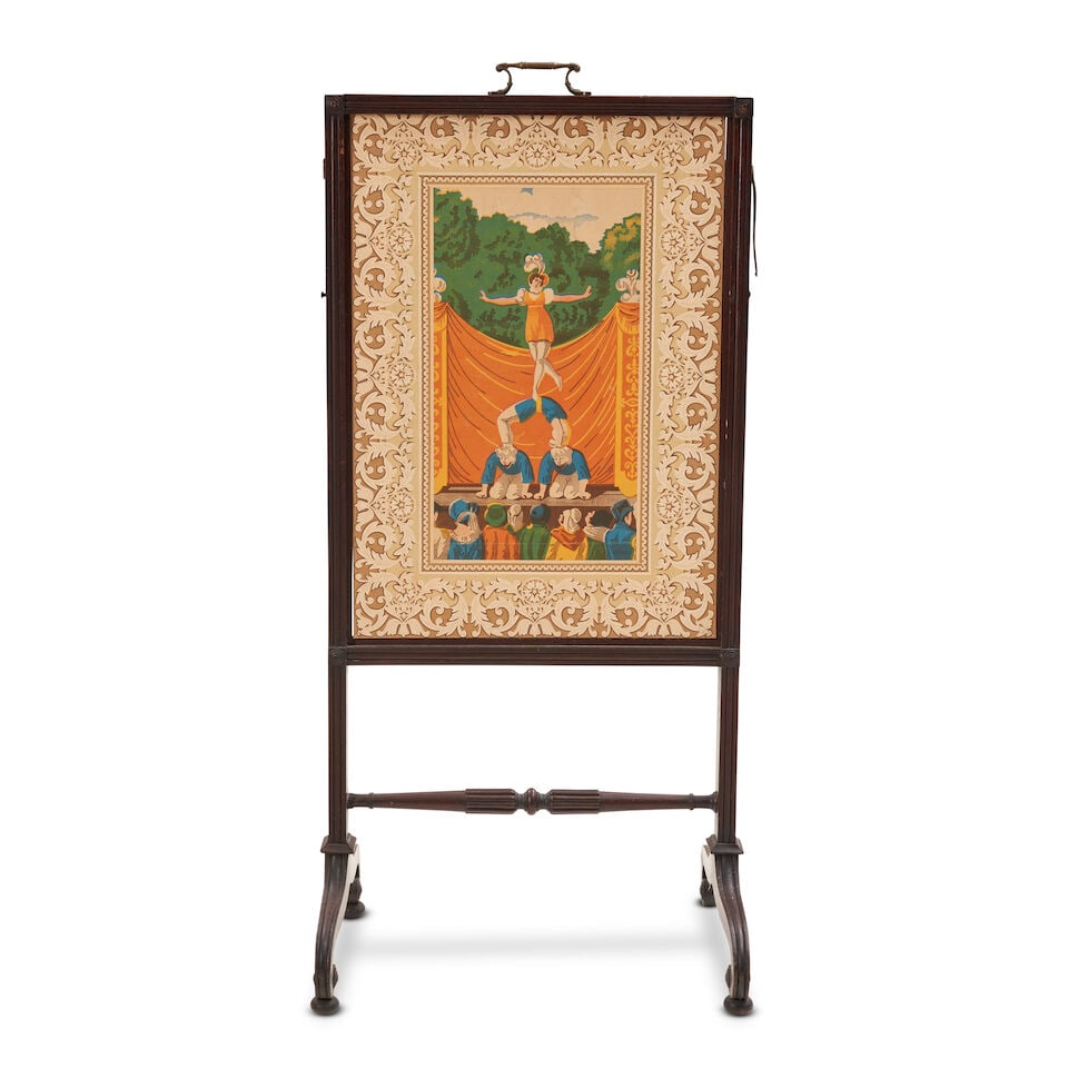 Federal Carved Mahogany Firescreen possibly the work of John and Thomas Seymour, Boston, Massa... (1 of 3)