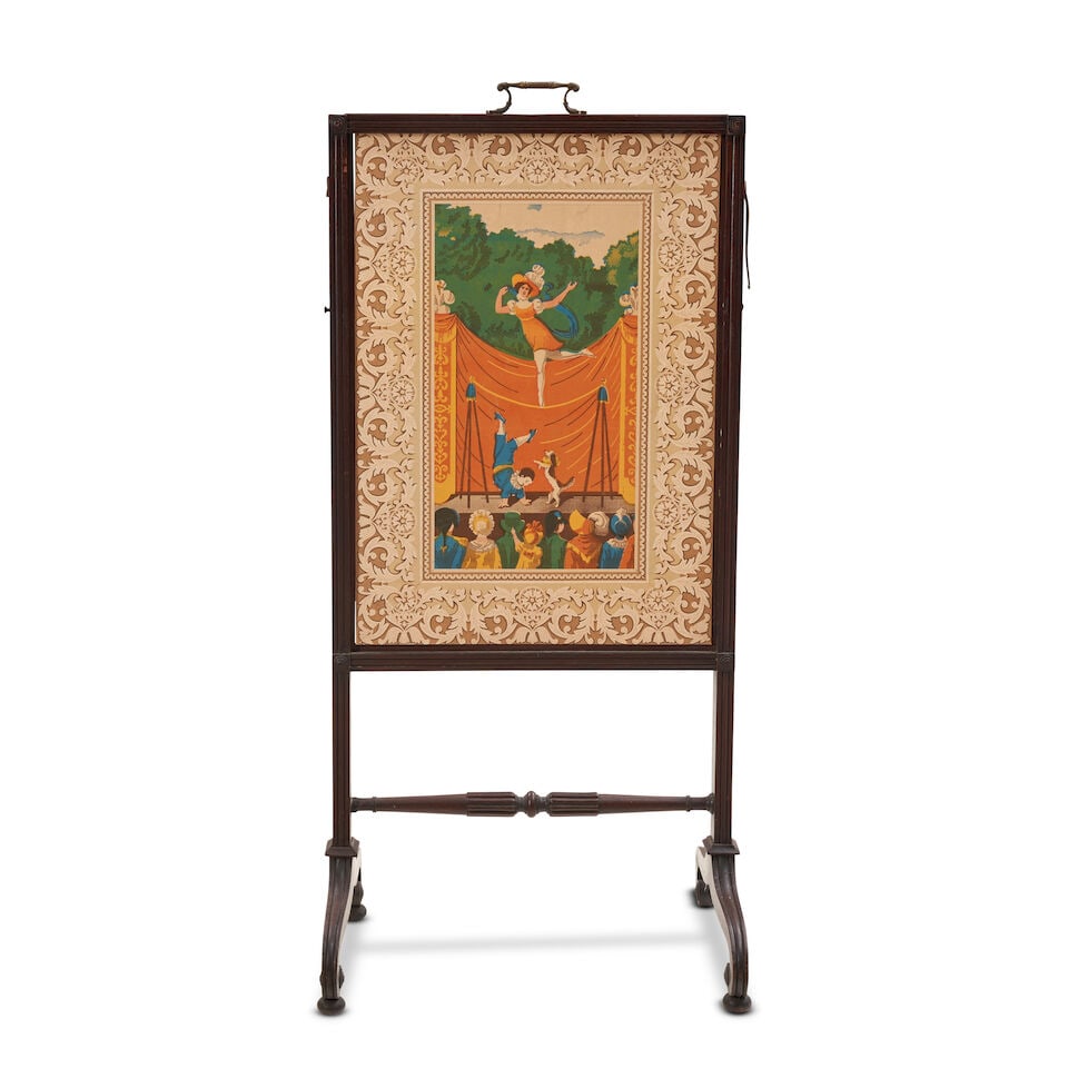 Federal Carved Mahogany Firescreen possibly the work of John and Thomas Seymour, Boston, Massa... - 3