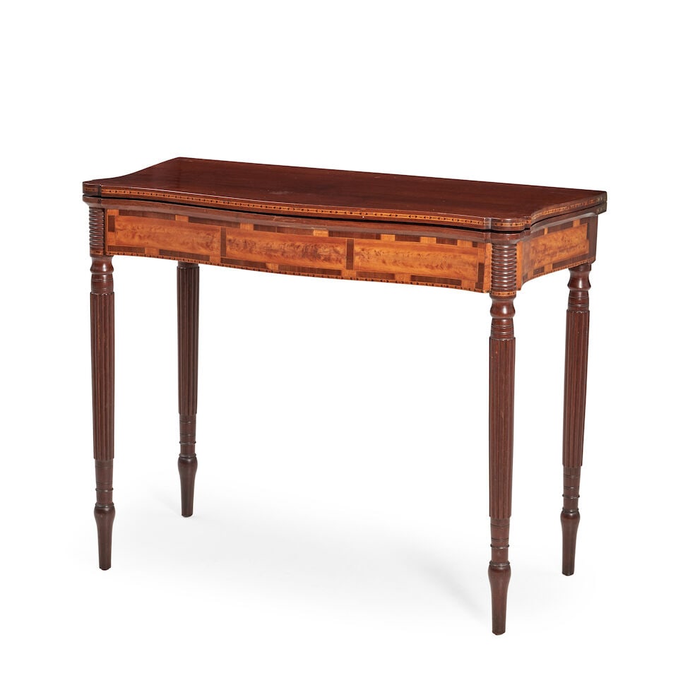 Federal Mahogany and Wavy Birch Inlaid Card Table probably Salem, Massachusetts, c. 1800 - 3