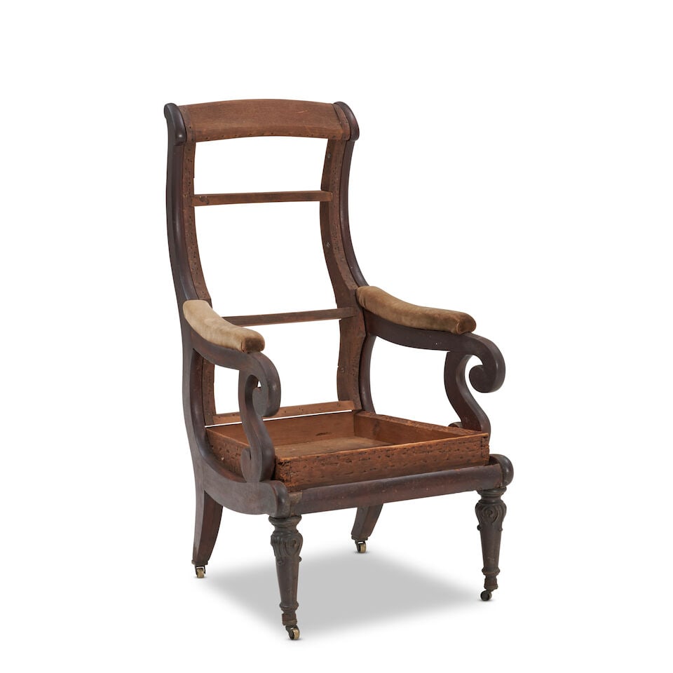 Classical Carved Mahogany Armchair Salem, Massachusetts, c. 1820 (1 of 2)
